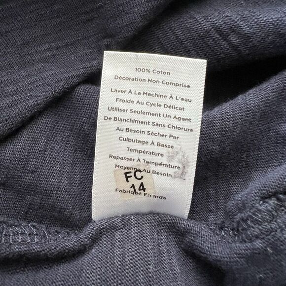 Talbot Embroidered Shift Dress Nantucket Slub Cotton Navy Sz MP Business Casual - Picture 9 of 12